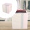Pink Fabric Clothes Storage Boxes Foldable Wardrobe Organizer 4