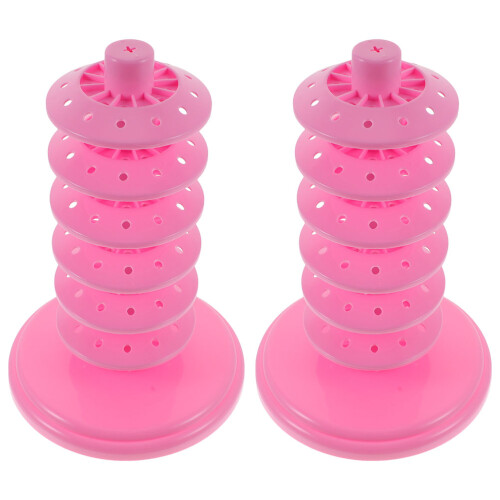 2Pcs Durable Pink PP Cake Holder Stand Multi-Function Lollipop Display 2