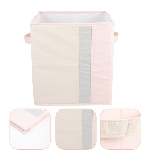 Pink Fabric Clothes Storage Boxes Foldable Wardrobe Organizer 1