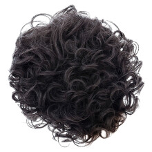 Short Fluffy Curly Silver Wig Realistic Fiber Hair for Women