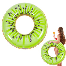 Pool Float Inflatable Fruit Swim Ring with Vibrant Print for Summer Beach Adults and Kids