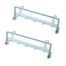 2pcs Towel Hanger Hanger Hooks Stainless Steel Abs Folding Hooks Bathroom Towel Rack Kitchen Space Saver