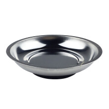 Compact Silver Magnetic Parts Tray Bowl Sturdy Tool Organizer