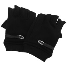 Womens Gloves Fingerless Black Velvet 1 Pair