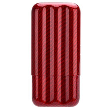Luxury Carbon Fiber Travel Cigar Humidor Case for 3 Cigars, Business Gift Storage Box