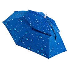 Fishing Umbrella Hat UV Resistant Waterproof with Ventilated DoubleLayer for Outdoor Fishing Gardening Golf Blue