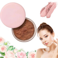 Waterproof Pink Setting Powder with Natural Matte Finish for All Skin Tones, Lightweight Coverage