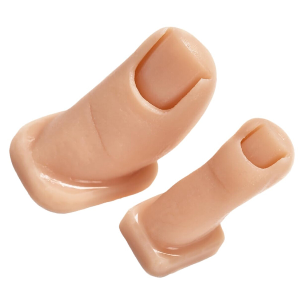 2pcs Silicone Nail Practice Toes with Realistic Texture for Acrylic Nail Art and Pedicure Training
