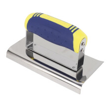 Stainless Steel Corner Trowel with Soft Grip Handle for Professional Plastering and Smooth Finish