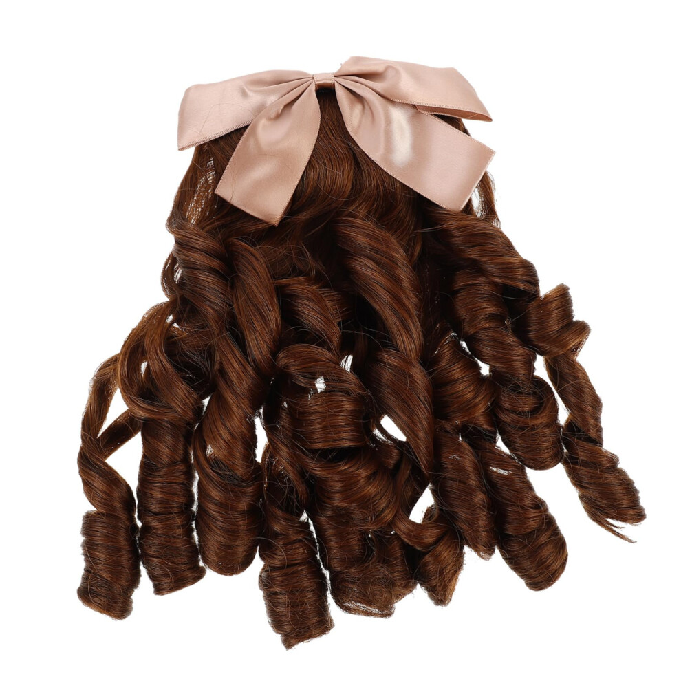 Retro Curly Clip In Ponytail Extension for Women Natural Look Princess Style Wig for Parties