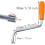 Pasta Machine Handle and Clamp Set with Ergonomic Grip – Replacement for Pasta Maker, Orange 2