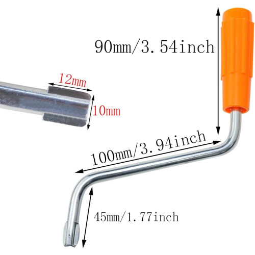 Pasta Machine Handle and Clamp Set with Ergonomic Grip – Replacement for Pasta Maker, Orange 1