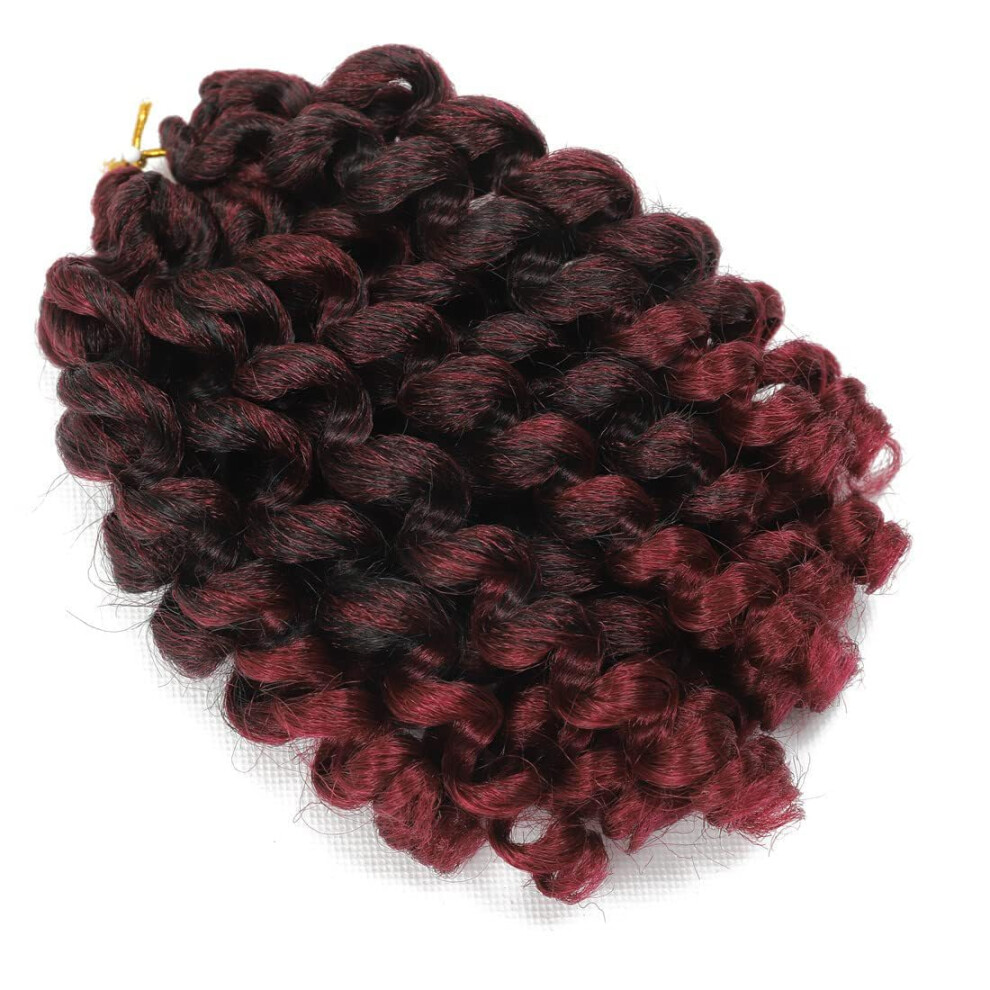 Unisex Crochet Hair 8Inch Wand Curl, Short Curly Braiding Hair, Jumbo Passion Twist Crochet Hair For Women, 6Pack