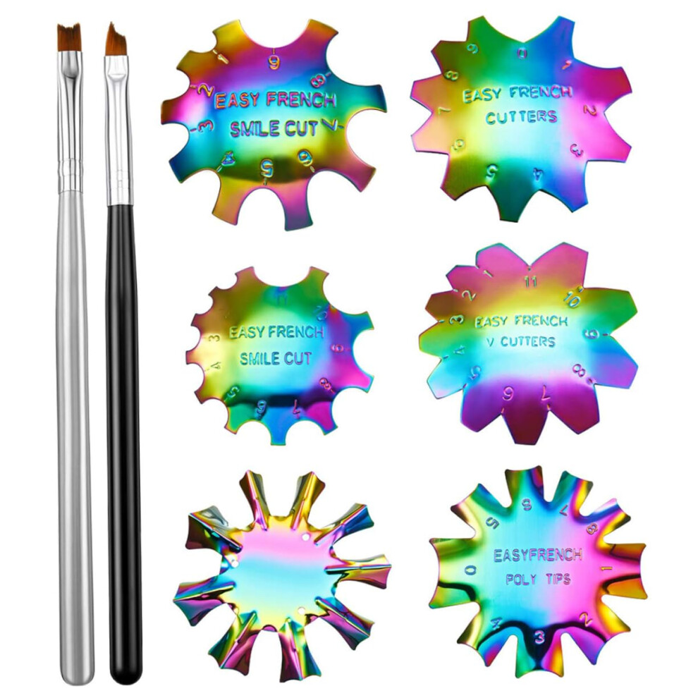 French Manicure Nail Templates Stainless Steel Reusable Guides for Precise DIY Nail Art Designs