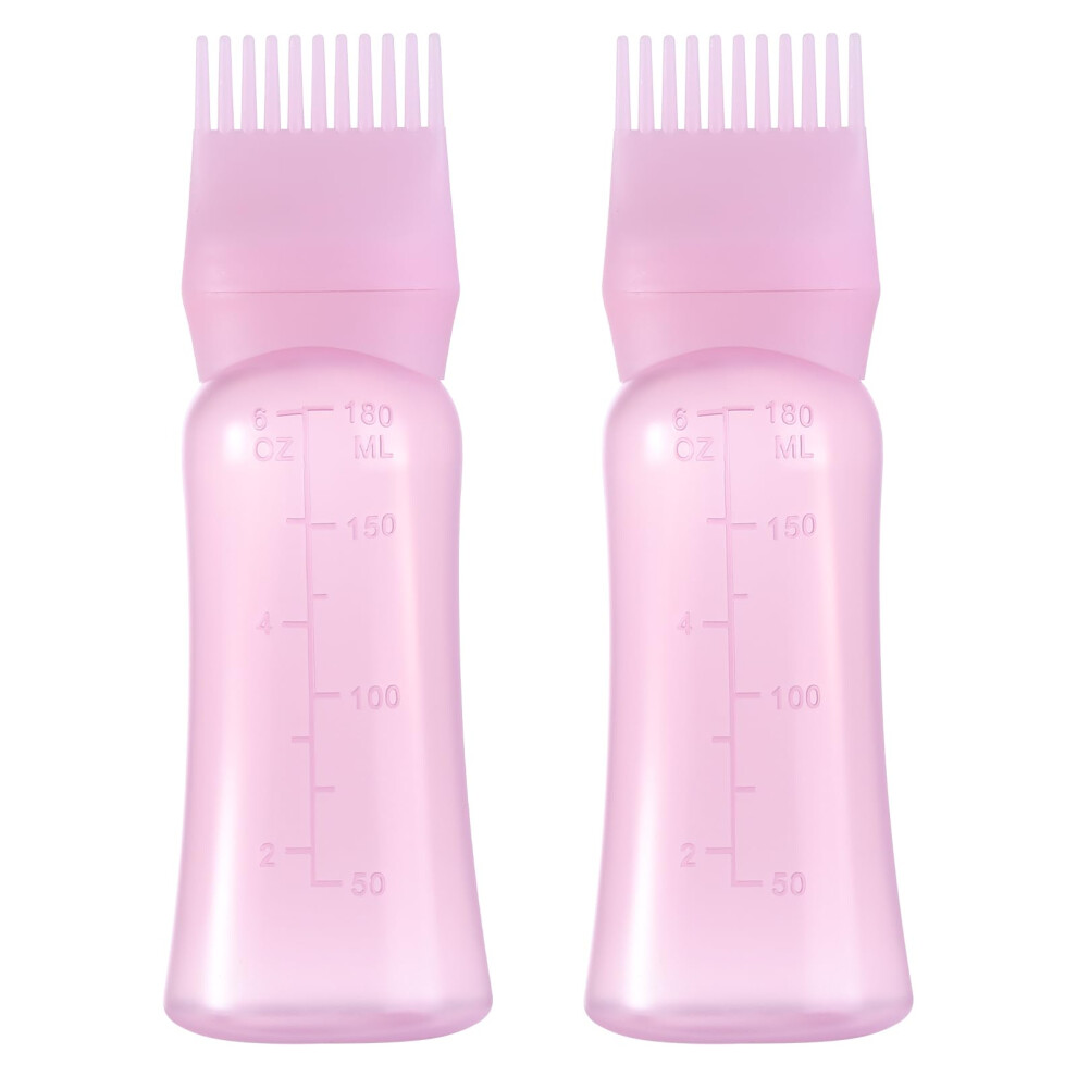 Root Comb Applicator Bottle 6oz Hair Dye Applicator with Graduated Scale for Precise Root Coloring