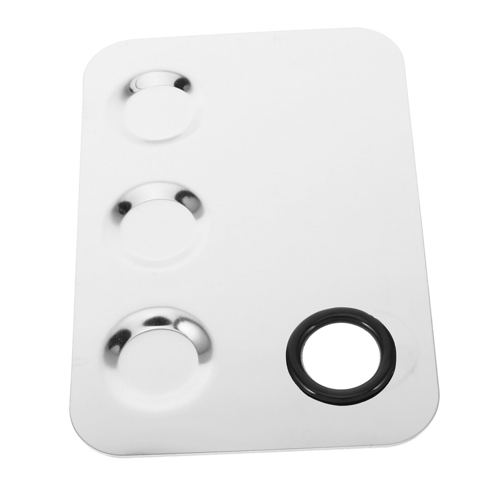 Stainless Steel Makeup Mixing Palette with 3 Compartments for Foundation and Liquid Cosmetics