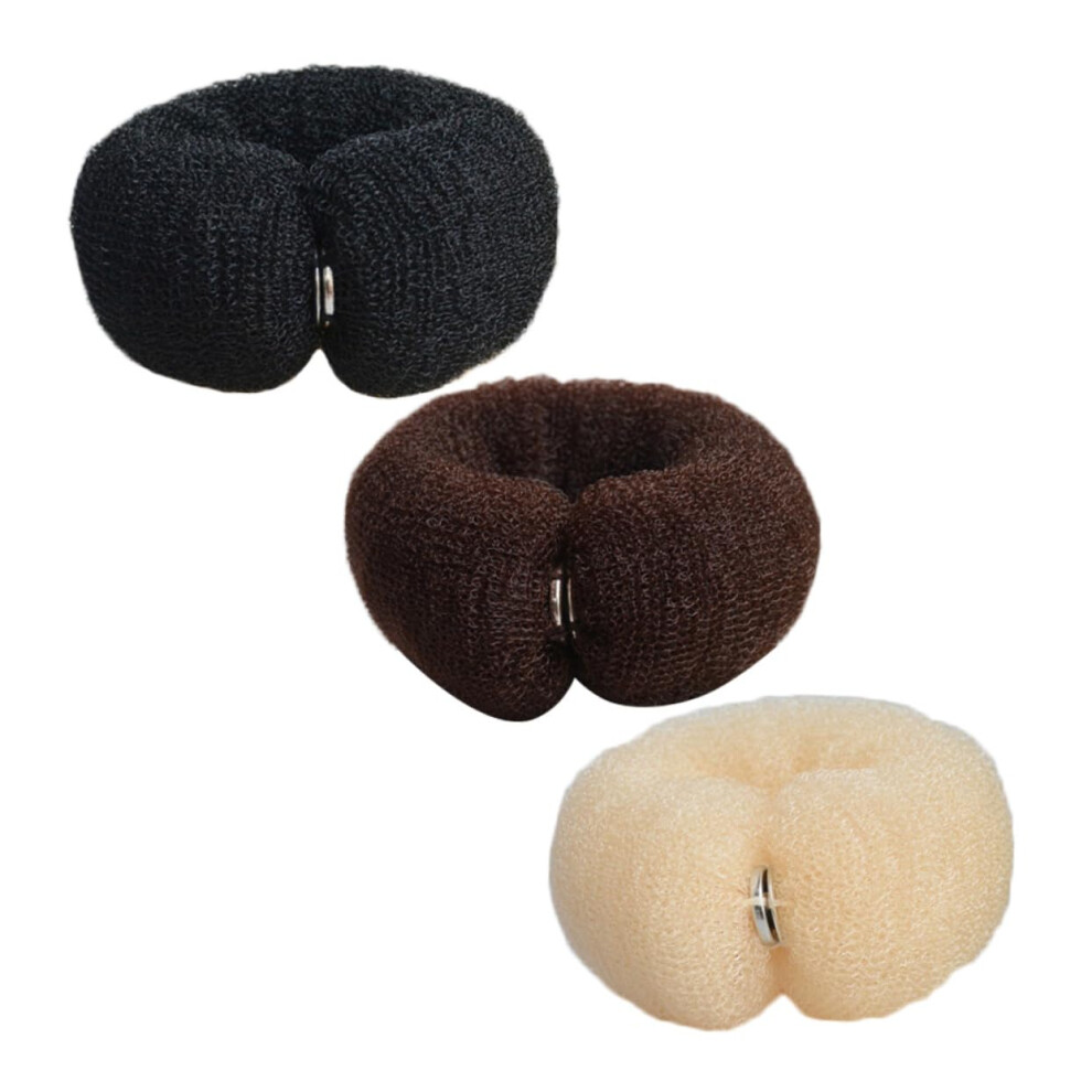 Unisex Hair Bun Maker Set With Secure Buckle, Heatless Donut Shaper For Quick Styling Of Long Hair