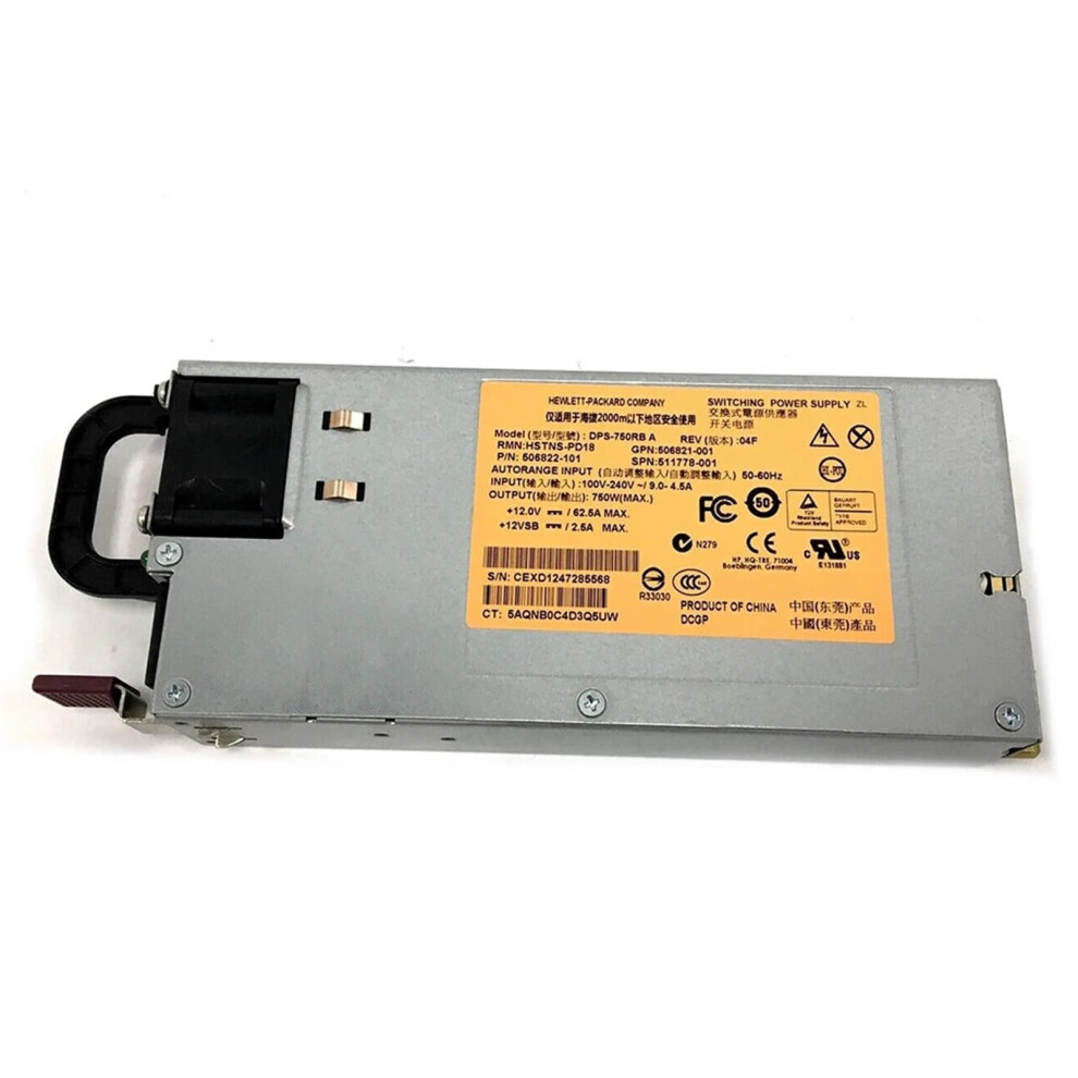 750W Server Power Supply For Hp Proliant Dl180 Dl360 Dl380 G6 G7 506821001 506822101 9053599892939