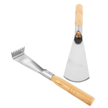 2pcs Gardening Hand Tools Set with Ergonomic Grip, Stainless Steel Trowel and Rake for Weeding and Planting