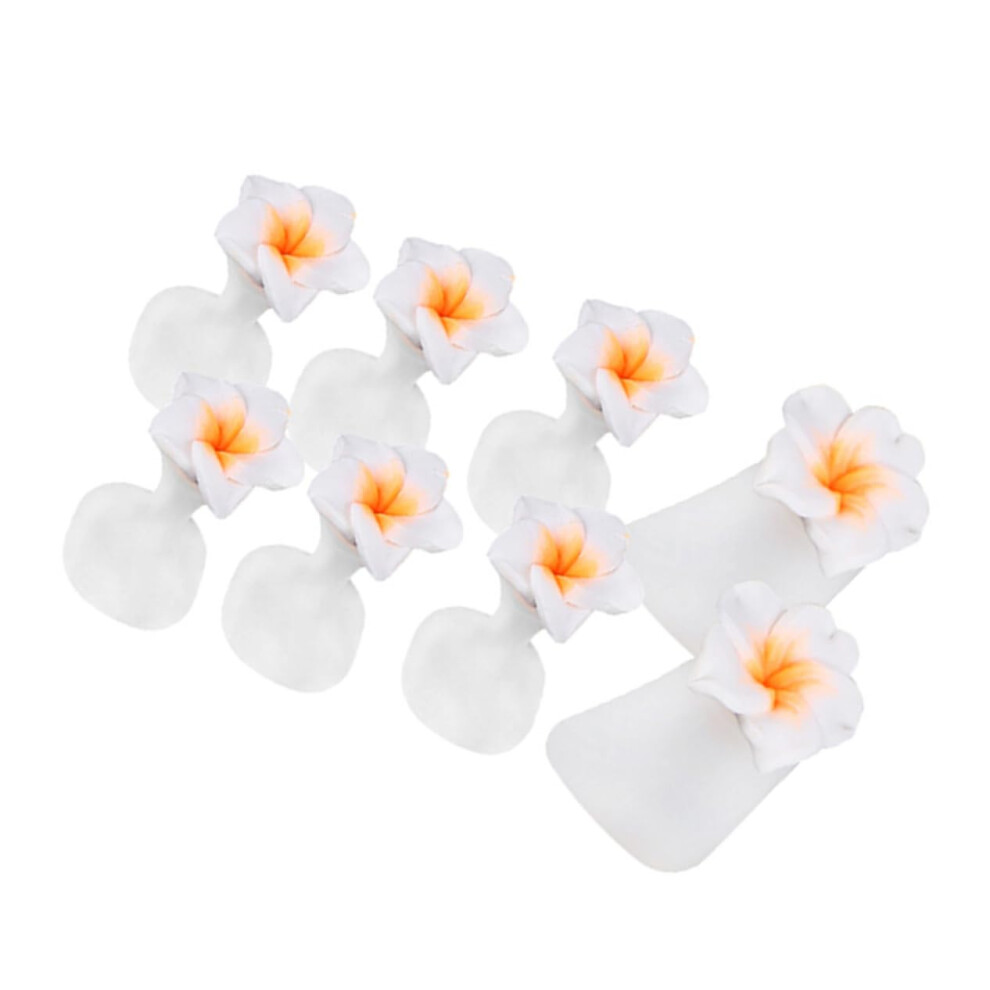 8pcs Soft Silicone Toe Separators for Pedicure and Nail Art, Comfortable Reusable Spacers