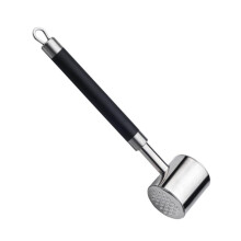 Meat Tenderizer Hammer Dual Sided Stainless Steel Mallet with Ergonomic Grip for Steak and Pork