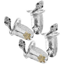 12Pcs Silver Snake Nail Rings Women Finger Jewelry Lightweight Decor