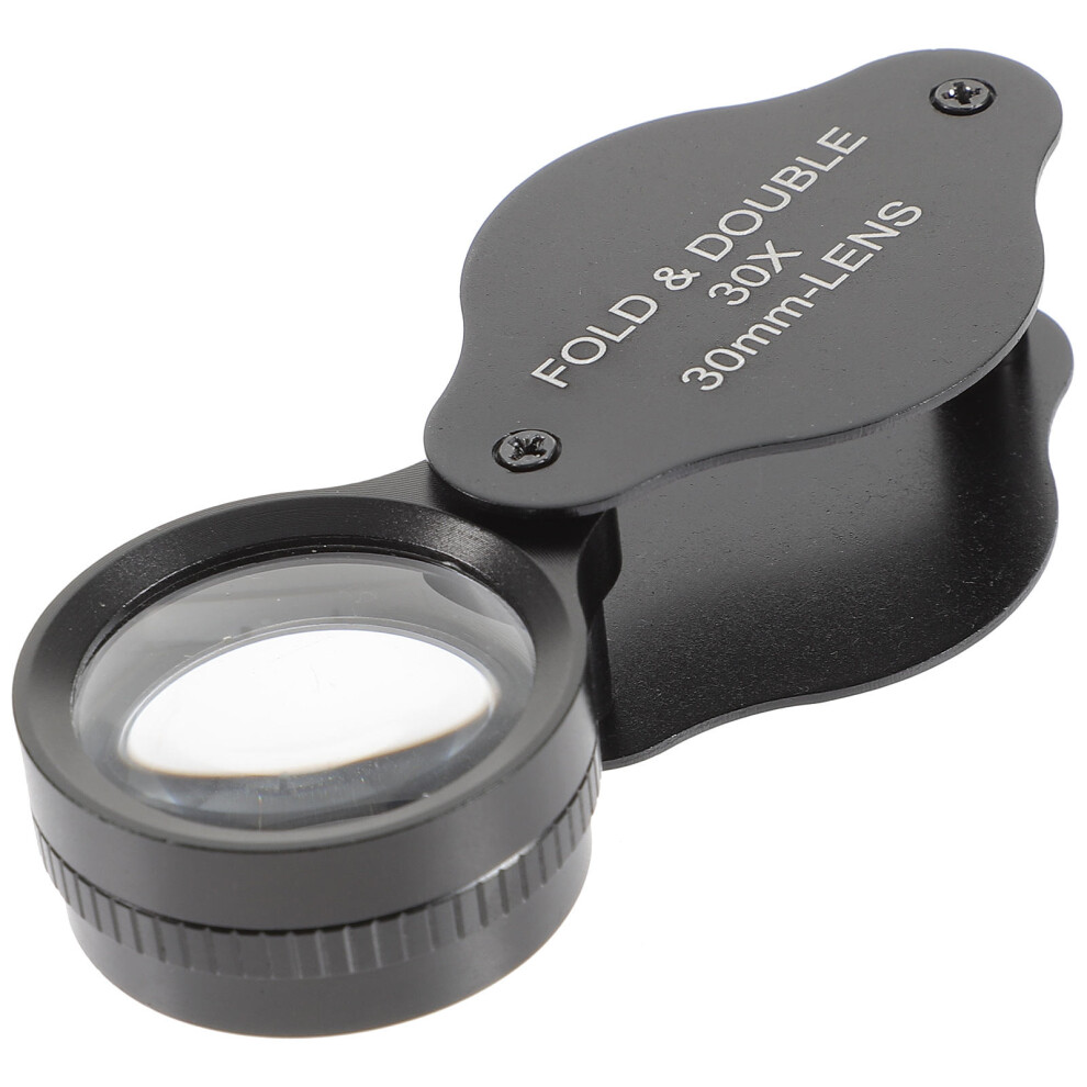 Inoomp Folding 30X Magnifying Glass Portable With Rotating Protective Case