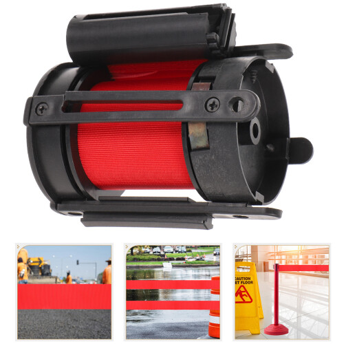 Retractable Belt Barrier Wall Red Plastic Fabric 1pack 2
