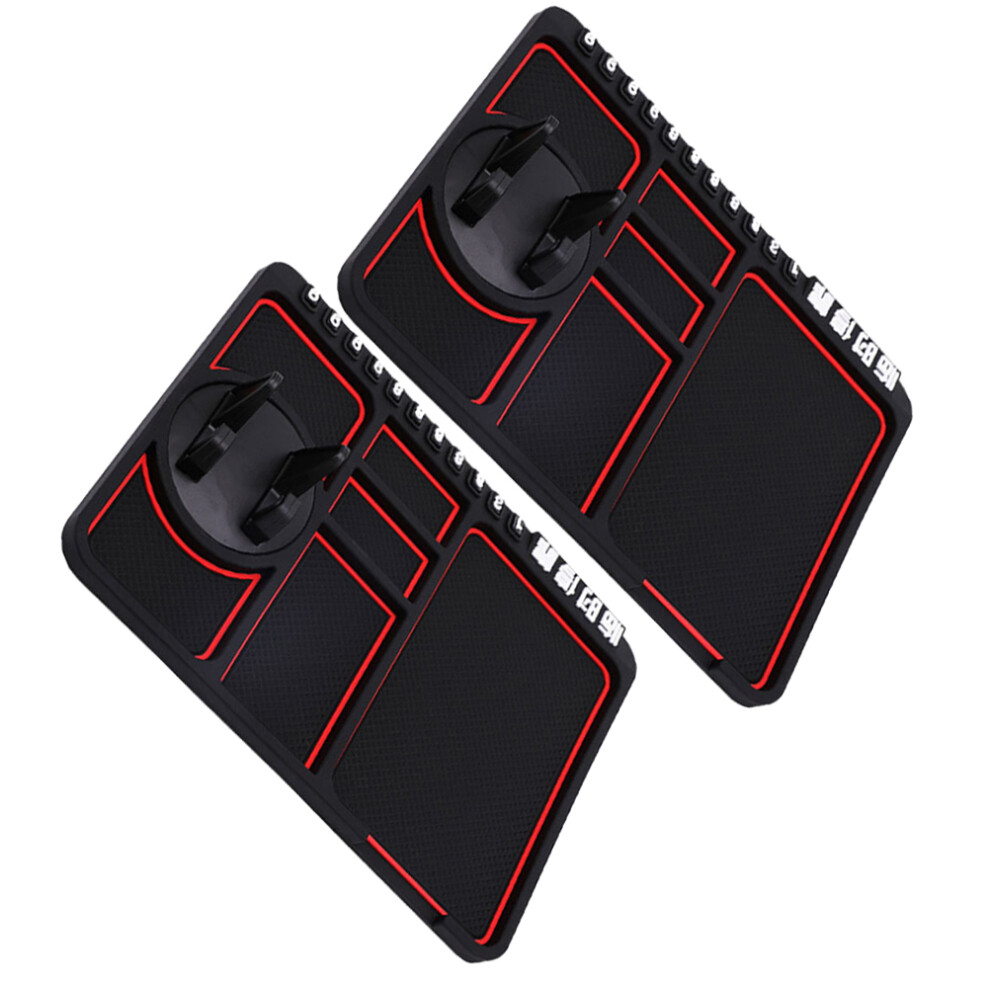 2Pcs Vehicle-Mounted Phone Bracket Non-Slip Dashboard Holder Pad Black 3073412825988