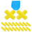 Yellow Table Tennis Racket Cleaner Sponge Durable Paddle Eraser 6