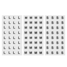 1500 Pcs Round Sticky Labels Clothing Sticker T-Shirt Size Stickers