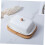 White Ceramic Butter Dish with Lid and Handle for Elegant Home or Hotel Table Serving 2