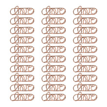 30pcs mini rose gold paper clips for photos tickets notes binder
