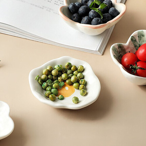 White Ceramic Sauce Dishes Home Kitchen Spice Plates 1