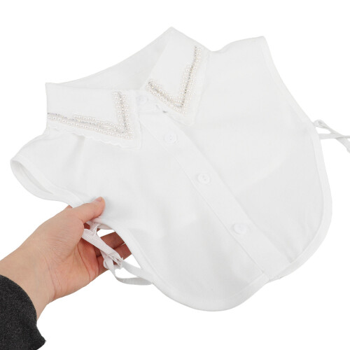 Beaded Collars For Women White Polyester 1pcs 2