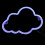 1Set Blue Pc LED Party Neon Light Cloud Shape Decorative Night Lamp 4