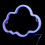 1Set Blue Pc LED Party Neon Light Cloud Shape Decorative Night Lamp 5
