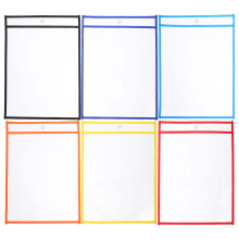 6Pièces Réutilisables Effaçables Double Face PVC Colorées