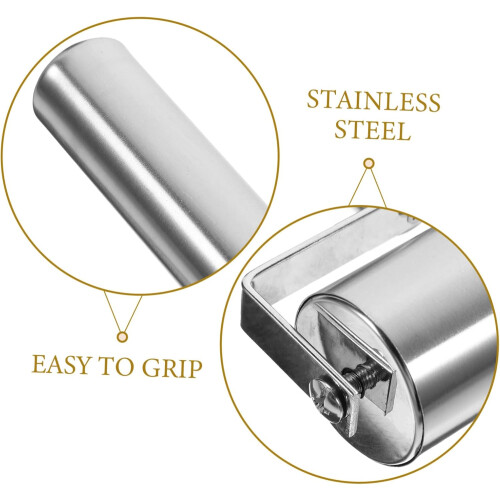 Nonstick Stainless Steel Rolling Pin for Easy Dough Rolling Pizza Pastry Kitchen Baking 2