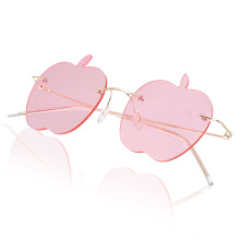 1Paar Rahmenlose Partysonnenbrille Pink - Trendige Uv Schutz Brille