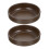 2Pcs Brown Dinner Seasoning Dishes Compact Kitchen Plates 1