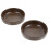 2Pcs Brown Dinner Seasoning Dishes Compact Kitchen Plates 6
