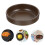2Pcs Brown Dinner Seasoning Dishes Compact Kitchen Plates 3