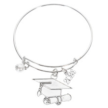 Lightweight Silver Bangle Bracelet for College Graduates