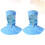 2Pcs Working Shawl Cap Blue Durable Anti-Static Hat with Ear Mesh 7
