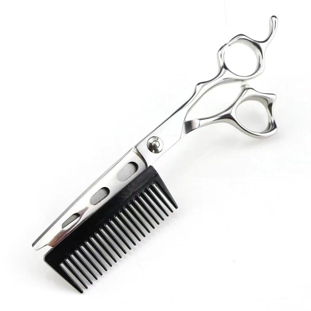 6 Inch Professional Barber Scissors 440C Japanese Steel Precision Cutting Blades with Comb