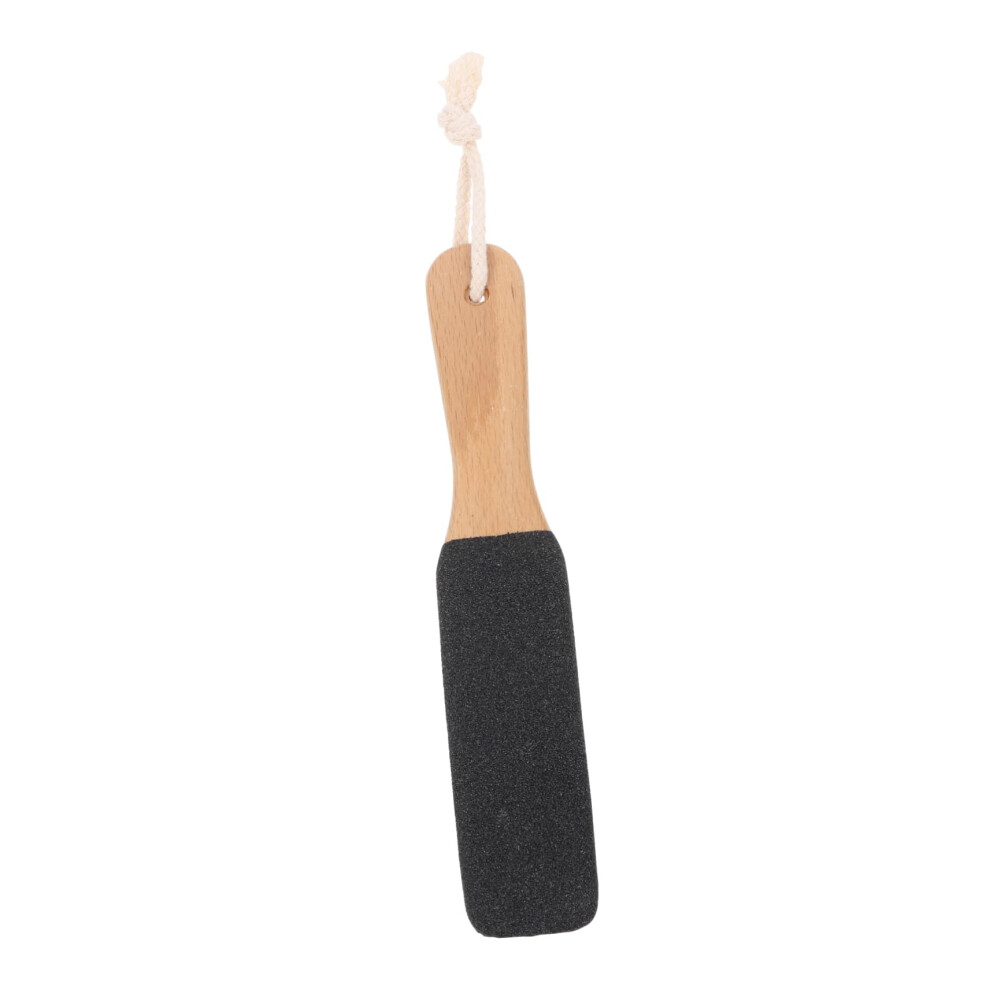 Double Sided Foot File for Callus Removal with Wooden Handle Pedicure Foot Scrubber