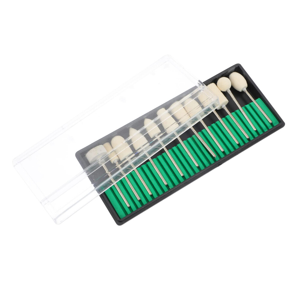 12pcs Wool Nail Drill Bits Set for Professional Manicure Pedicure MultiFunction Care
