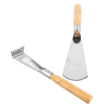 Gardening Tools Set 2pcs Lightweight Stainless Steel Trowel and Rake with Ergonomic Nonslip Grip for Planting