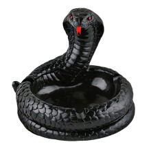 Snake Ashtray Vintage Gothic HeatResistant Resin for Indoor Outdoor Smokers Black